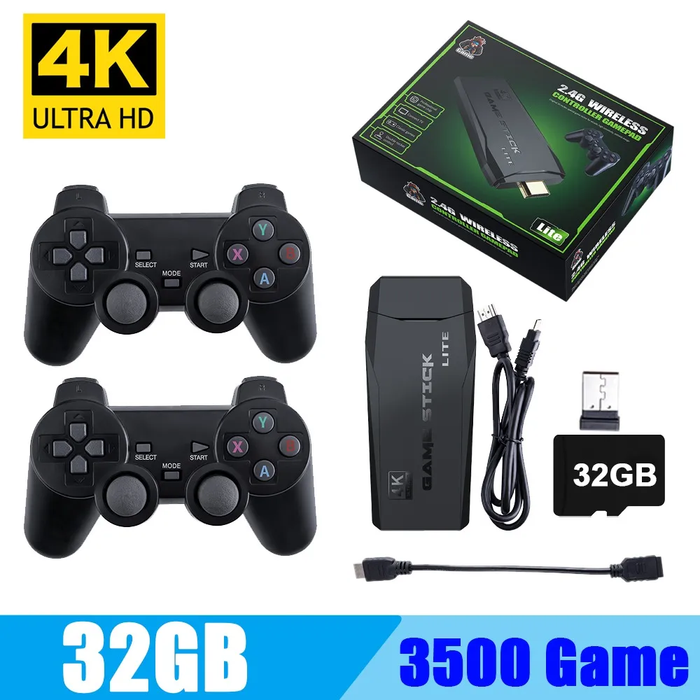 Wireless 4K HD Video Game Console With 10000 Classic Retro Games, Double  Controller, And 64GB Storage For TV, 4k Gaming Projector, Or Monitor  Display From Zxc00908, $38.2