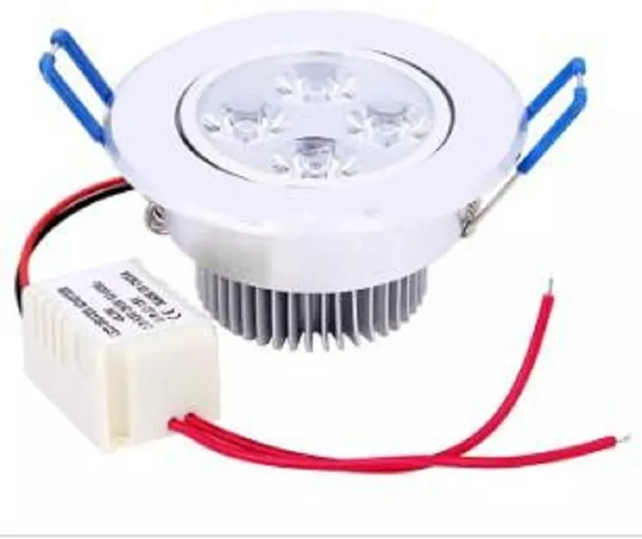 AC 85 ~ 265V 110V 220V Dimmabable 12W LED Downlight Sıfırlı Tavan Lambası Saf/Sıcak Beyaz LED Fikstürü Down Light Cerohs DHL