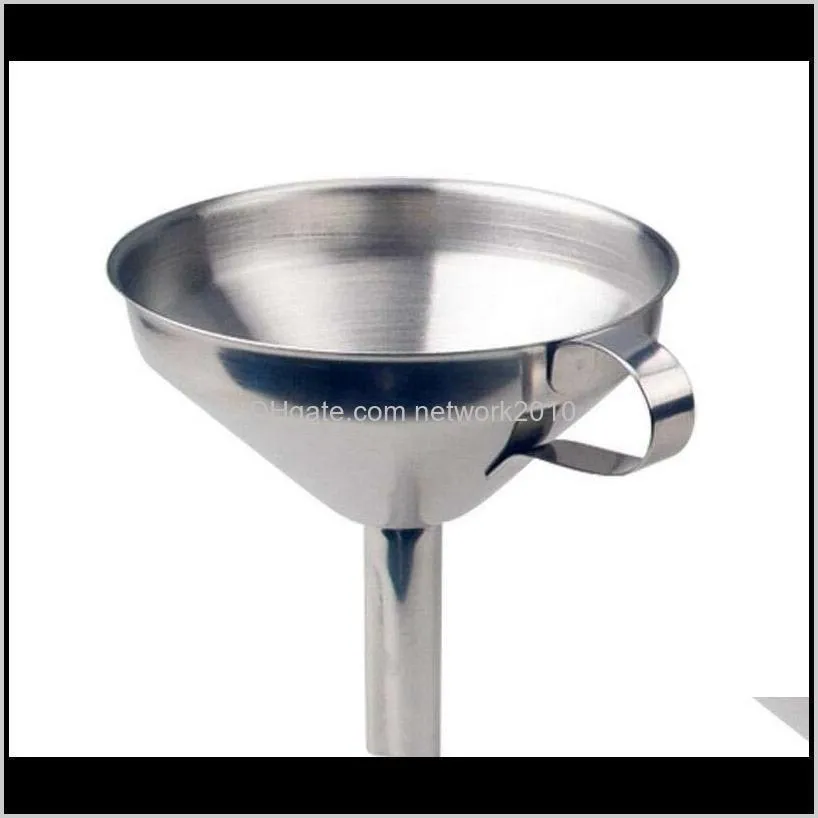 functional stainless steel kitchen oil honey funnel with detachable strainer/filter for perfume liquid water tools