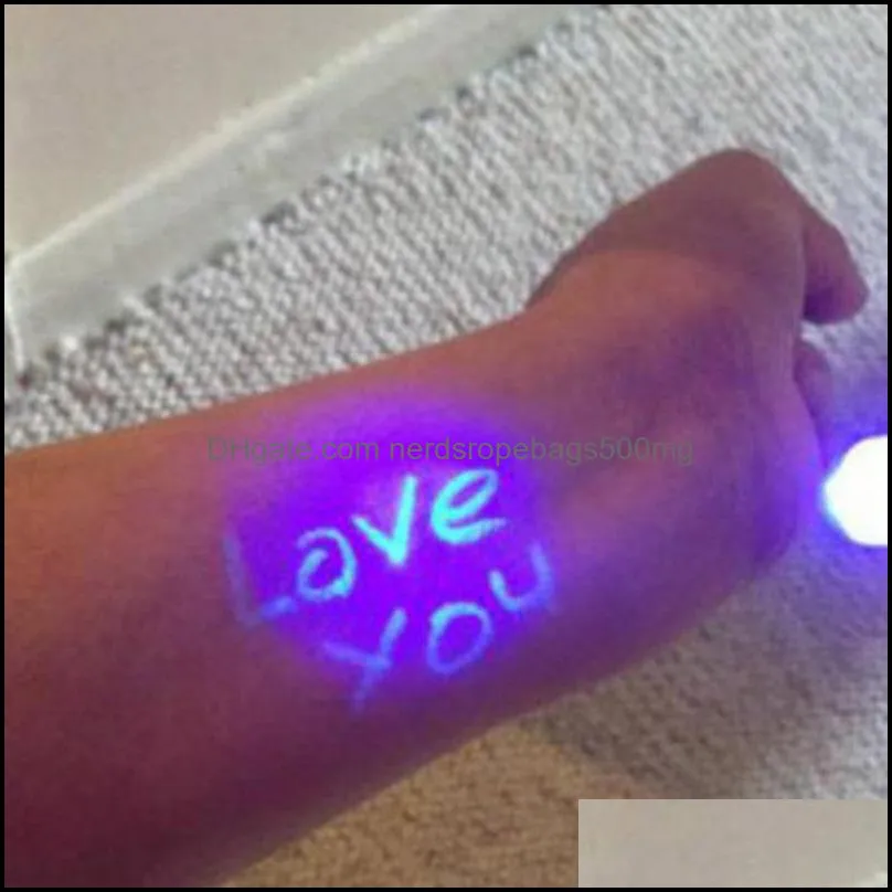 Magic 2 In 1 UV Graffiti Black Light Combo Creative Stationery Invisible Ink Pen Marker pen Highlighter Office For Kids Gifts