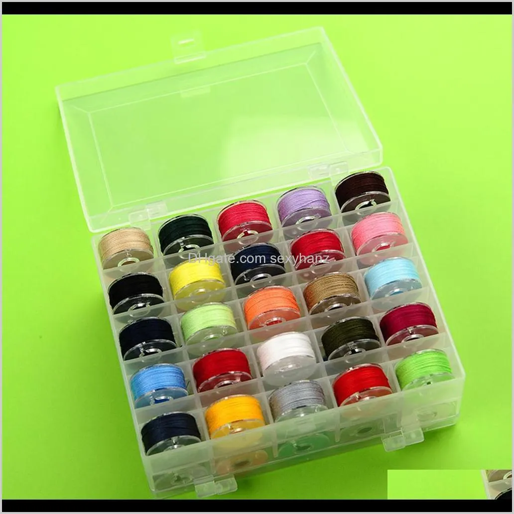 50 pcs bobbins and sewing thread with case, pre-wound bobbins set, for hand and machine sewing assorted colors perfect tools for diy