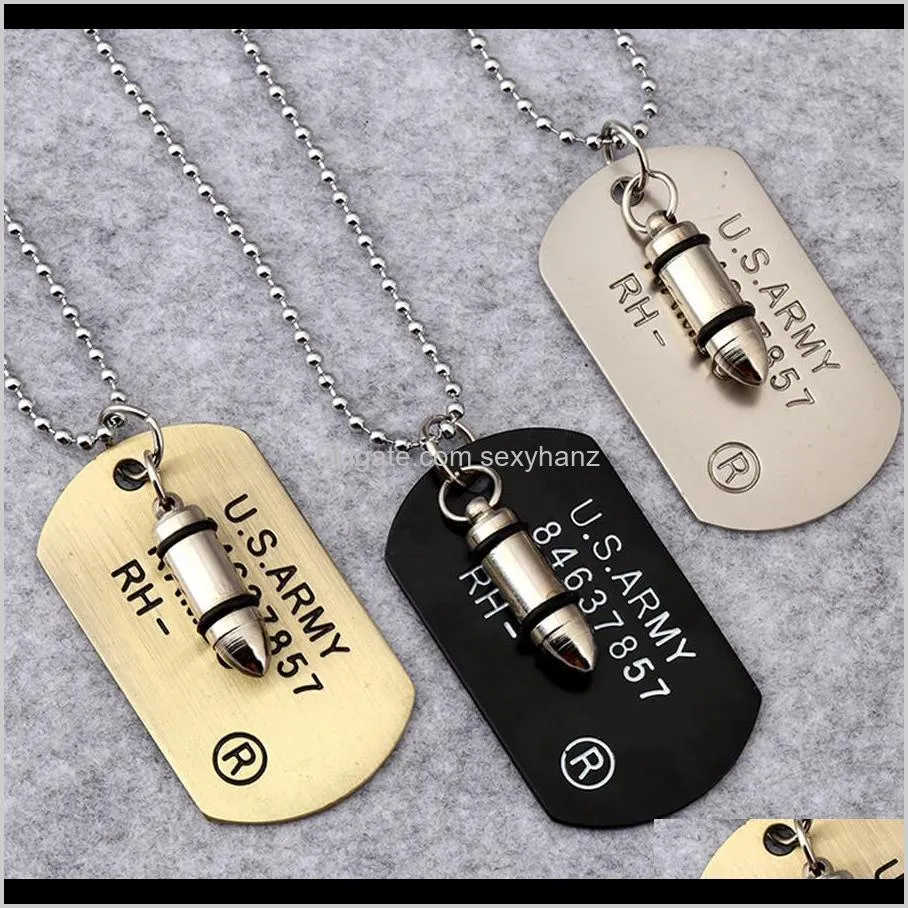 stainless steel chain jewelry man military card stainless steel dog tags pendant necklace fashion for necklaces 70cm long beads chain