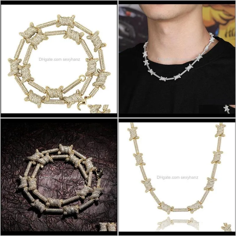 hip hop personality cuban link chain for men women gold silver charm necklace zircon jewelry