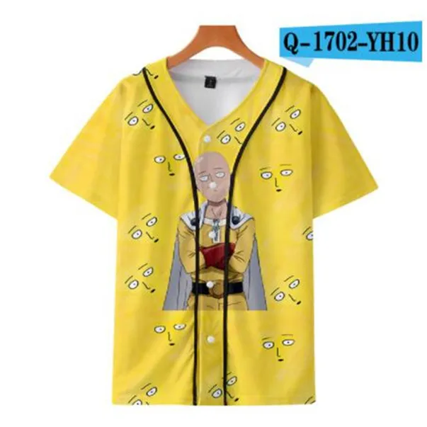 Custom Man Baseball Jersey Buttons Homme T-shirts 3D Gedrukt Overhemd Streetwear Tees Shirts Hip Hop Kleding Voor- En Rug Print Good 082