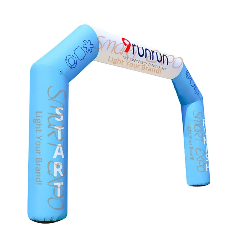 Marathon-Lauf-Ereignis-aufblasbarer Torbogen 0 6xB5 5xH3 5m mit kundenspezifischem Logo-Druckbasis-Gebläse225n