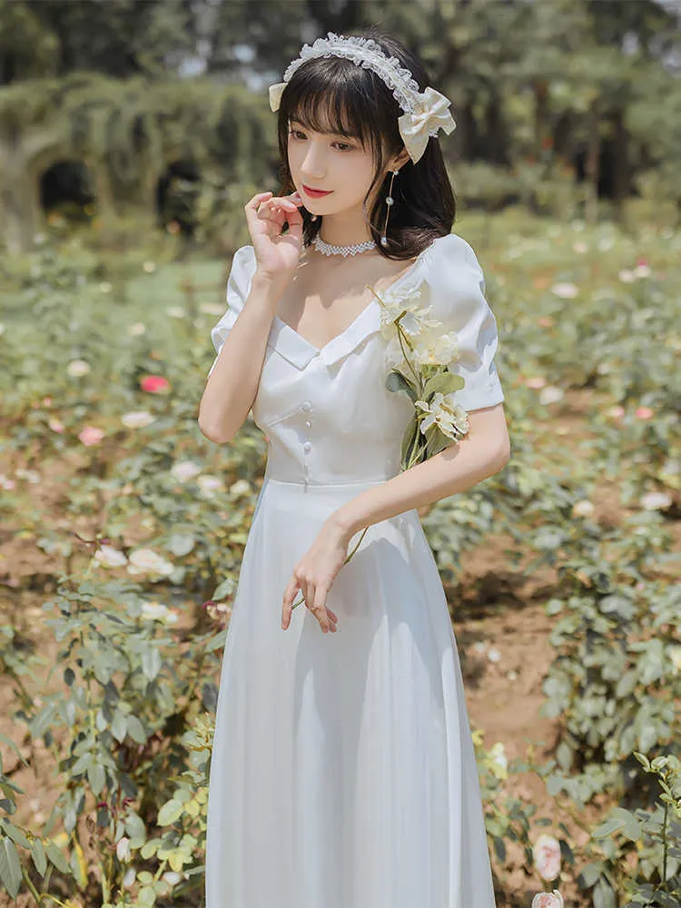 YOSIMI Women Long Cotton Maxi Dress Summer Chiffon Midi Elegant Ankle-Length Fit and Flare Short Sleeve Party 210604