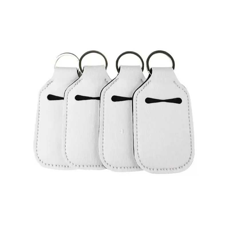 Neoprene Keychain Party Favor Sublimation Blank Perfume Bottles Cover Hand Sanitizer Bottle Cover Heat Transfer Chapstick Holder 30ML