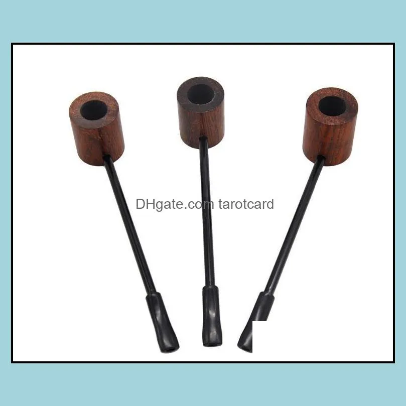 Handmade Wooden Pipe Curved bamboo High-grade Ebony Popeye