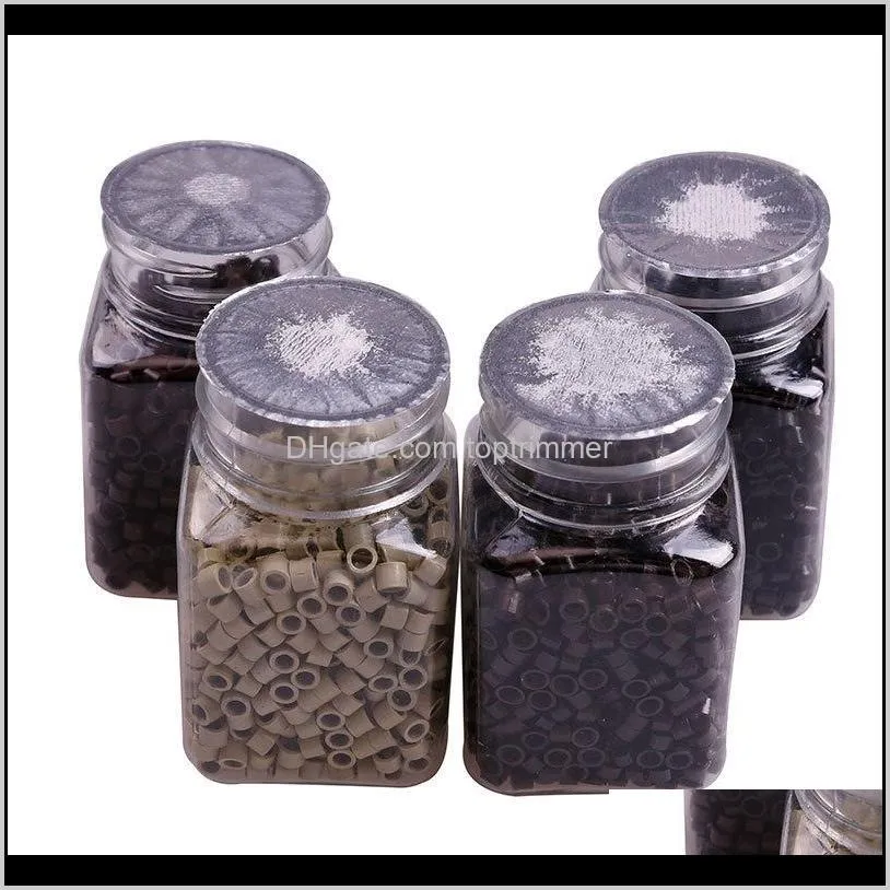 z&f micro nano rings/links/beads hair beads silicone micro rings links for extensions extended (4.0mm*2.7mm*3.0mm ) 1jar=1000pcs