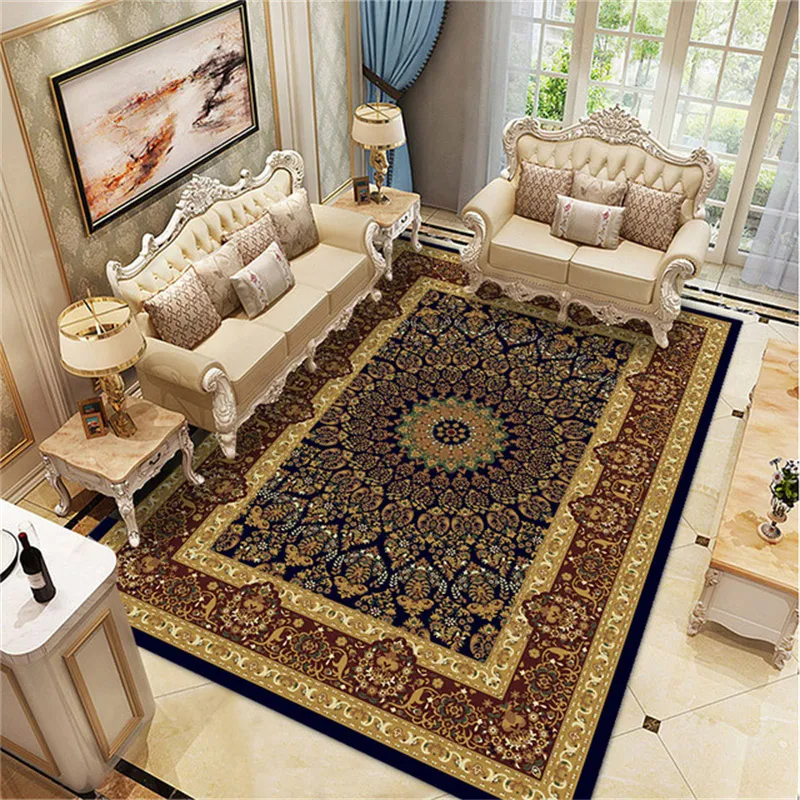 Comprar Alfombra grande con estampado persa de pavo, alfombras para sala de  estar, dormitorio, decoración de sofá, alfombra antideslizante para baño y  cocina