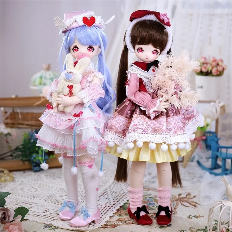 Dream Fairy 1/4 BJD Anime-Stil 16-Zoll-Puppe mit Kugelgelenk, komplettes Set inklusive Kleidung, Schuhen, Kawaii-Puppen für Mädchen, MSD 220217