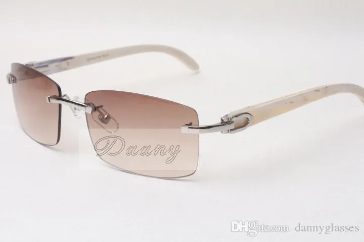 Hot frameless sunglasses glasses 3524012 Natural Ox horn men and women sunglasses glasses eyeglassessize: 56-18-140mm