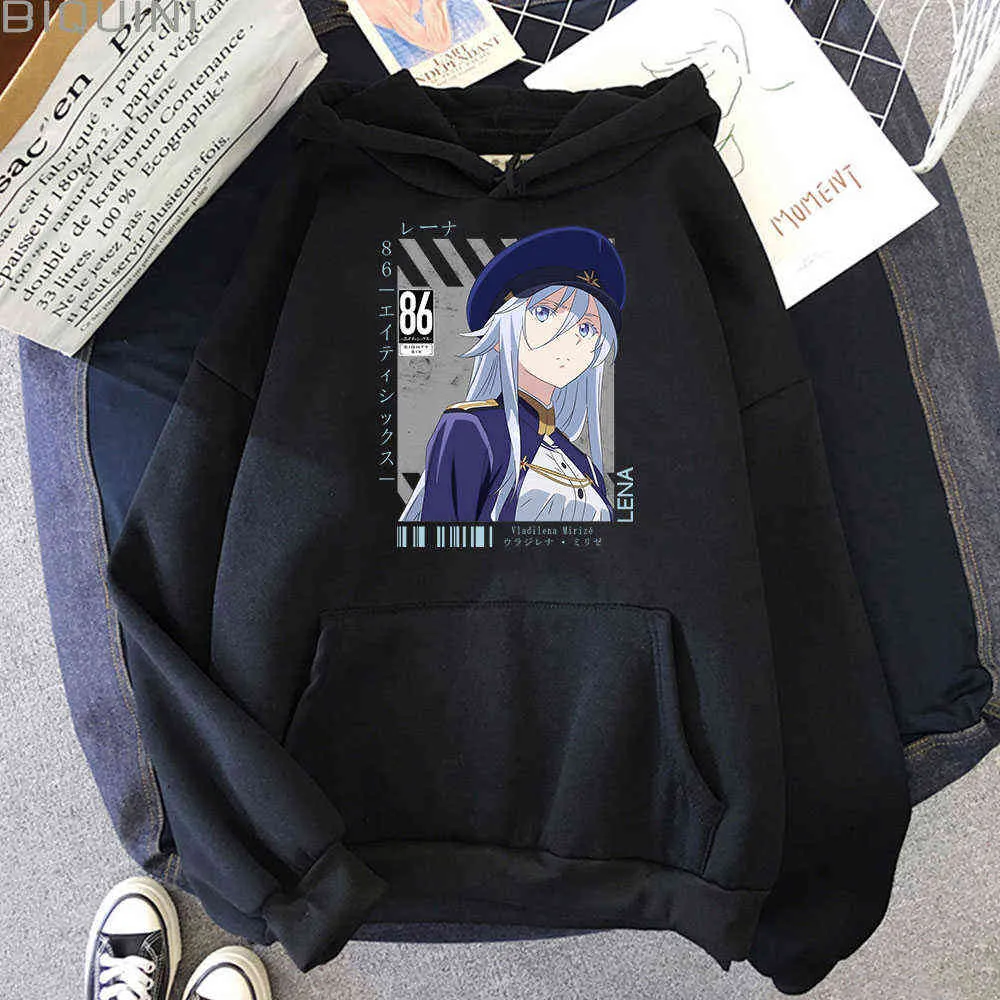 アニメパーカーの女性/男性のレター印刷のスウェットシャツ特大86 8六つのKPOP服Vladilena原宿ヒップホッププルオーバーユニセックスY0820