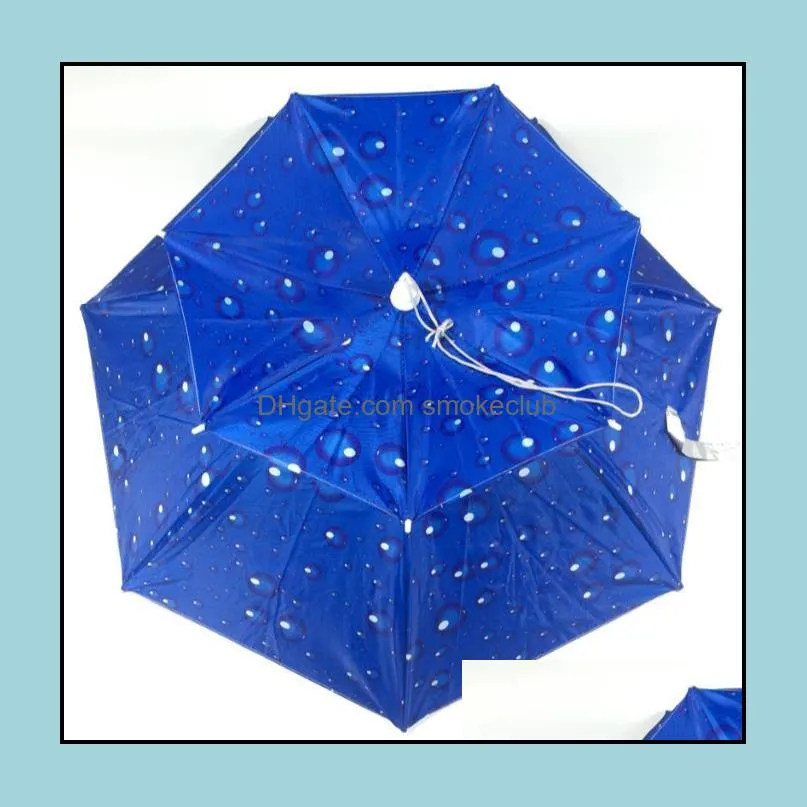 New Rain Gear Summer creative Sun solid double windproof Anti UV umbrellas hat fishing hat Portable SN1053