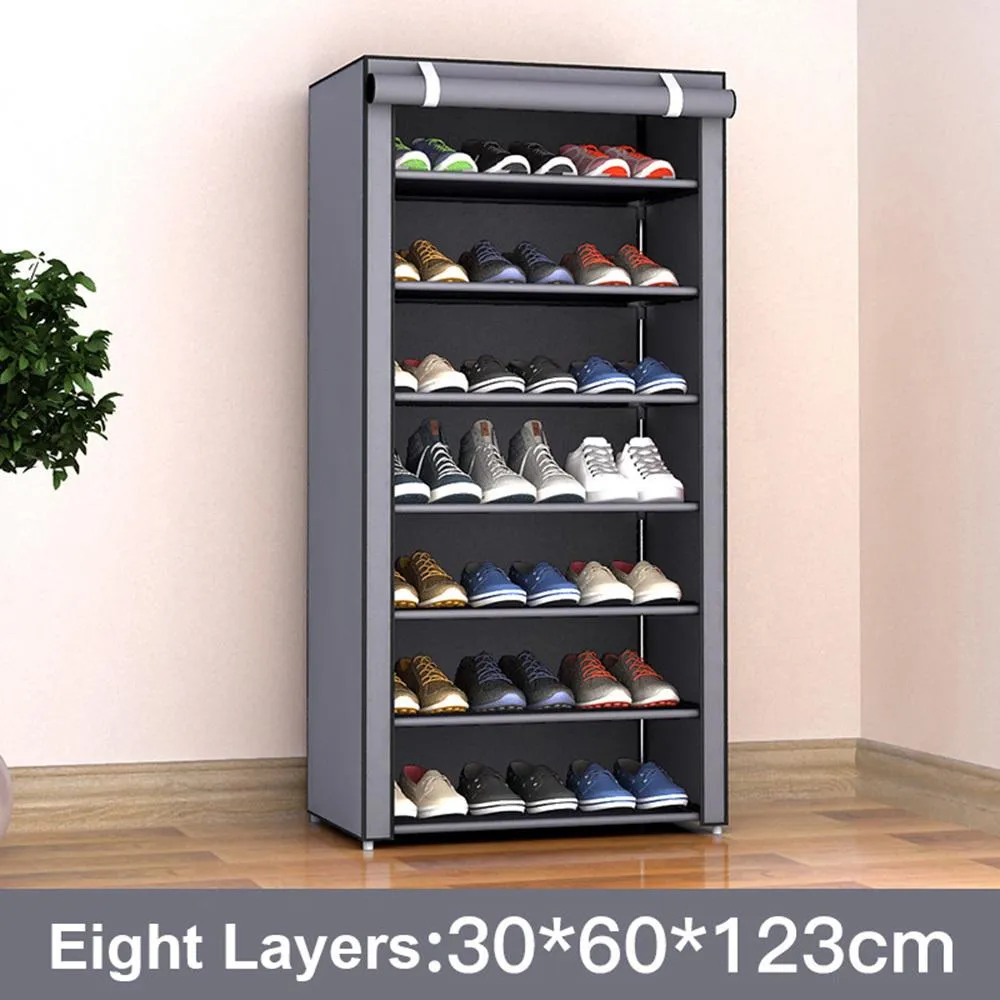 3 4 5 6 8 couches anti-poussière assembler chaussures rack bricolage meubles de maison non-tissé rangement étagère à chaussures couloir armoire organisateur support FH228c