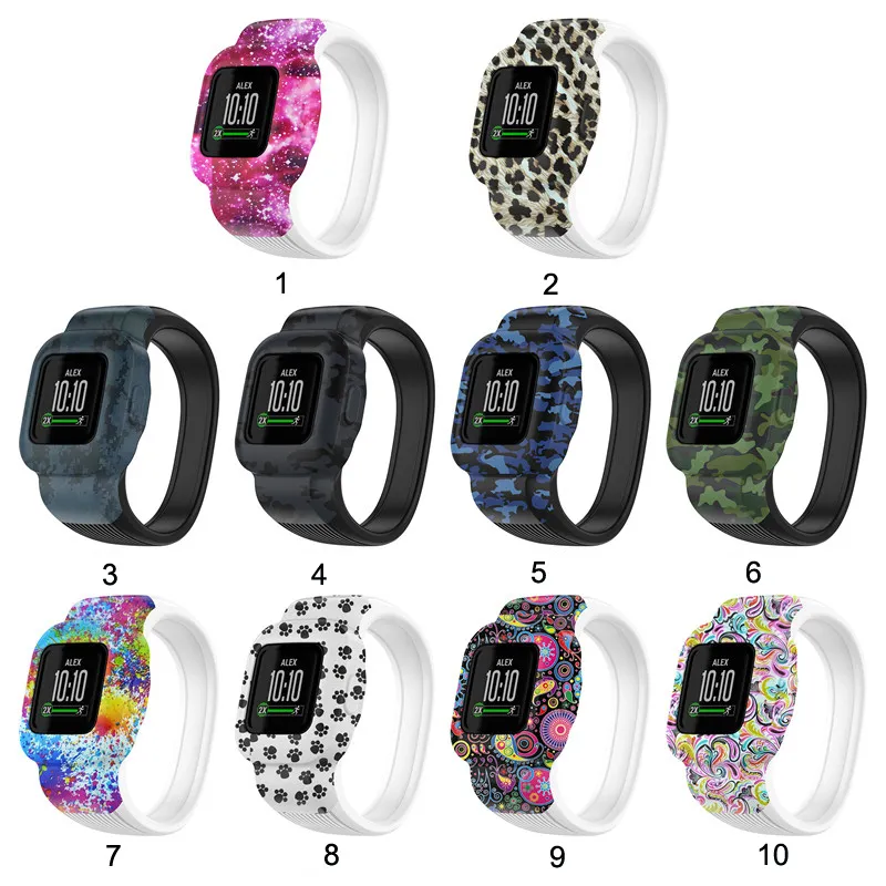 Multicolor Nadgarstek Silikon Brak klamry Zegarek Pasek Zegarek Watchband Wymiana Sportowa Dla Garmin Vivofit JR.3 L S Rozmiar fabryki