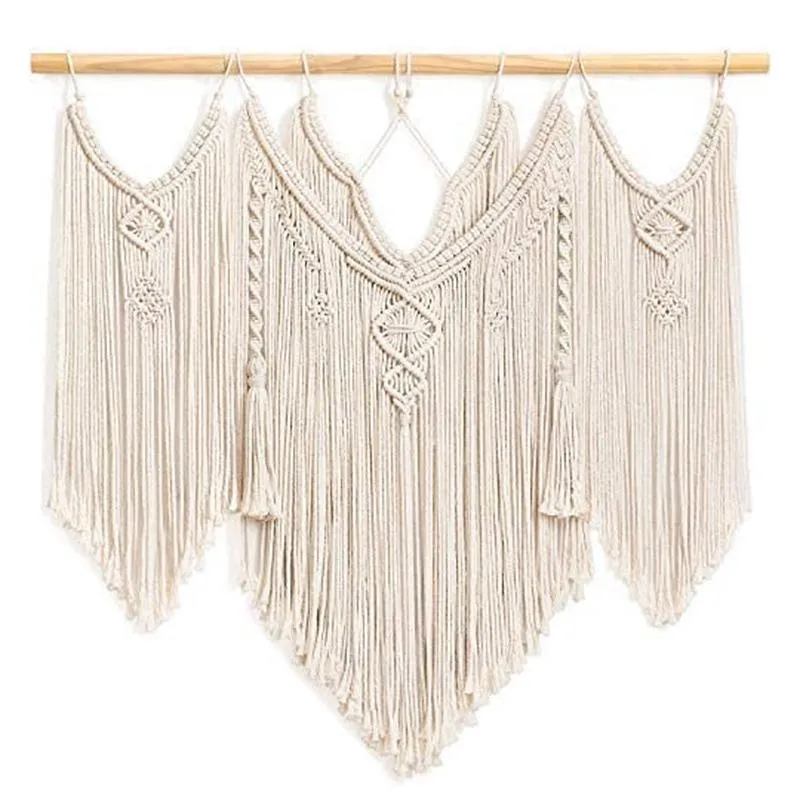 Decoratieve objecten Beeldjes Tapestry bij Macrame, Boho-stijl Luxe Geweven Wandhanging Decor, voor appartement / slaapkamer / woonkamer / galerij