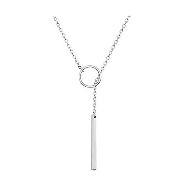 Подвесные ожерелья Contour Style подробно разработаны модным ожерельем. Простая индивидуальность металлического круга барная комбинация