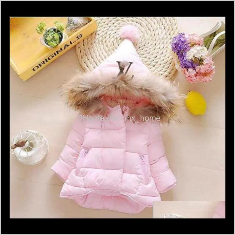 2020 children`s outerwear boy and girl winter warm hooded coat children cotton-padded down jacket kid jackets 1-6 years