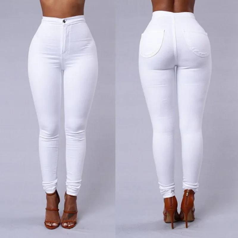 womens denim leggings elastic tight plus size women sexy summer pencil pants sex thin high waist female candy color stretch slim jeans