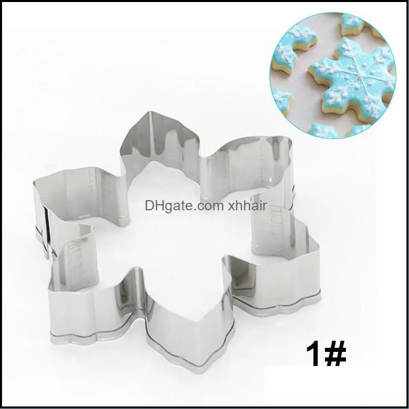 Stainless Steel Christmas Cookie Cutters Cake Fondant Cutter Mold Baking Cupcake Pastry DIY Tools Moulds