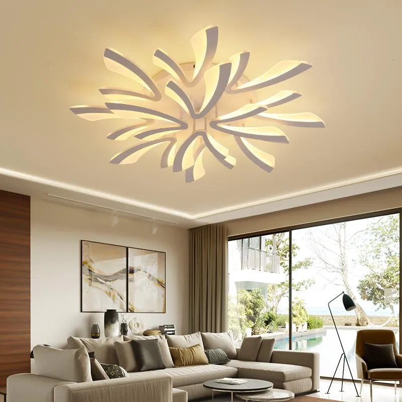 Ceiling Lights Black/White Modern Led For Livingroom Bedroom Studyroom Plafondlamp 110-220V Home Light Lamp Fixtures