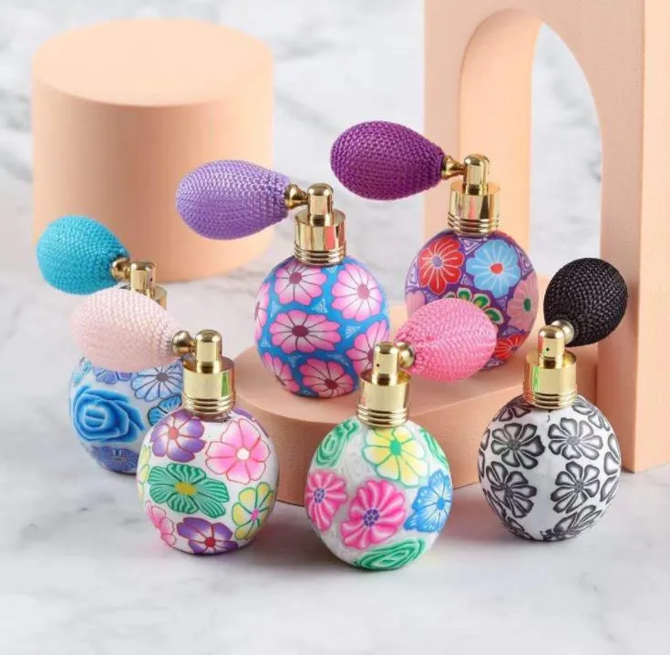 Mini Perfume Spray Bottle: 15ml Round Ball Polymer Clay Airbag