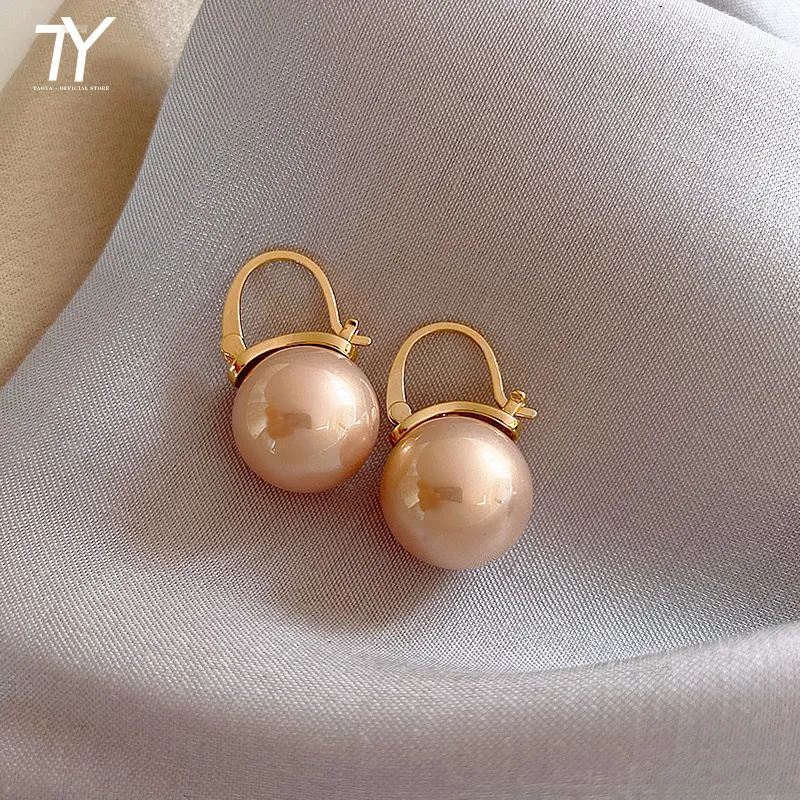 Elegant Lady Style Pearl Pendant Earrings Fashion Simple Korean Woman's Jewelry Luxury Christmas Party Unusual Earring