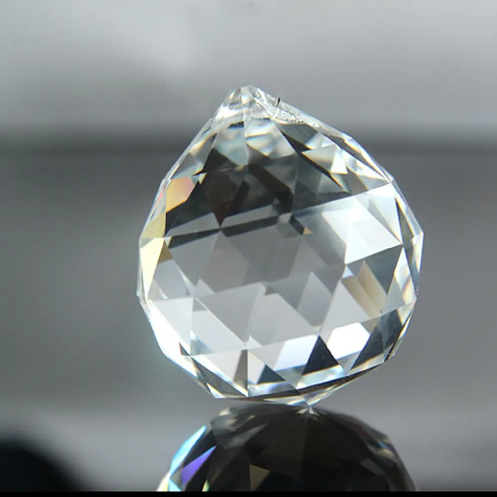 2021 Ny hängande klart kristallkula Sphere Prisma Hängsmycke Spacer Pärlor för hem Bröllopsglas Lampa ljuskrona dekoration