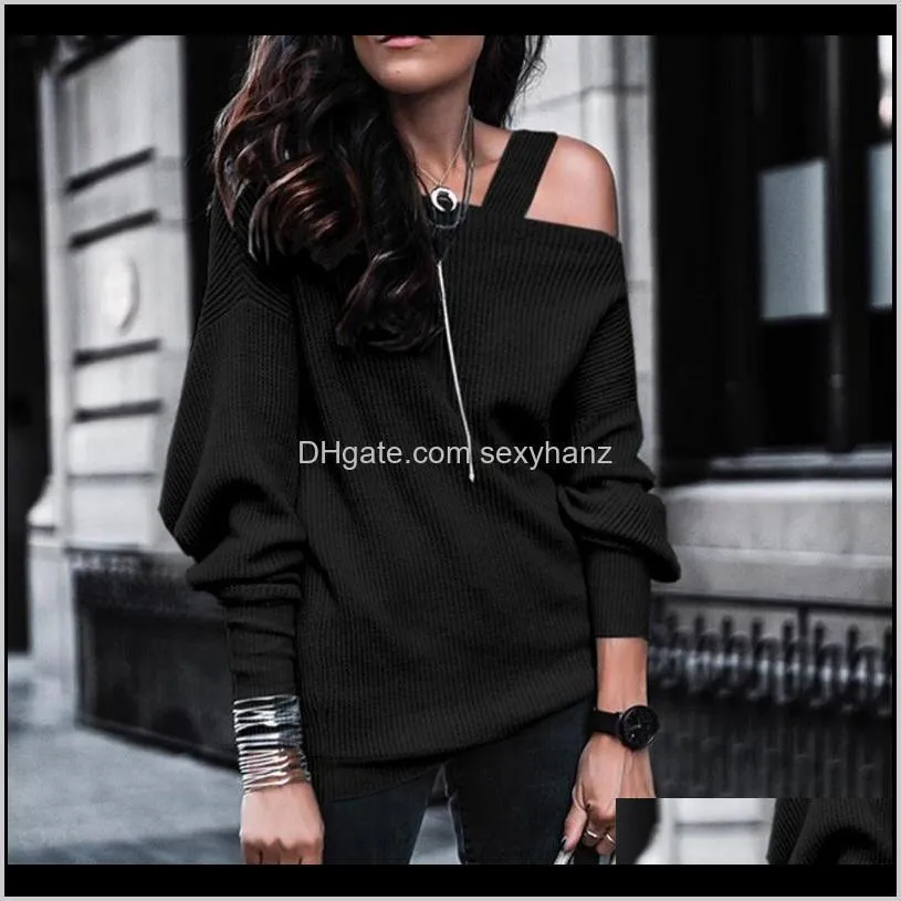 2018 new fashion women blouse casual one shoulder skew collar long sleeve solid cotton shirt top tunic blusas mujer#g31