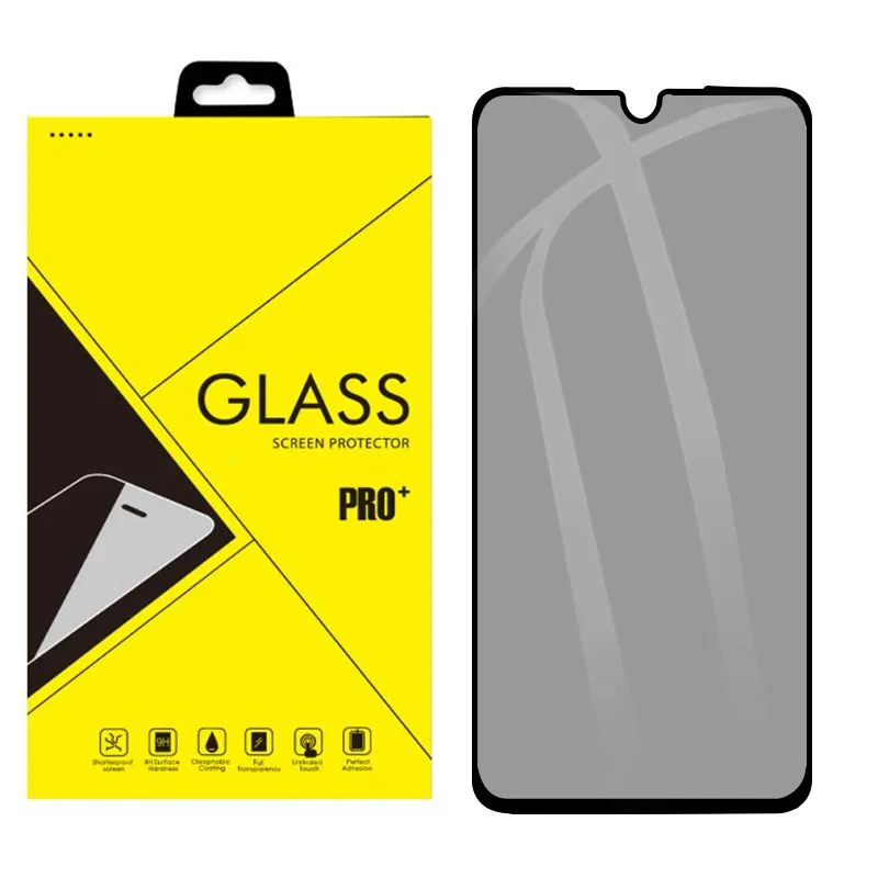 Anti-Spionage-Privatsphäre, vollständiger Schutz aus gehärtetem Glas, seidenbedruckt, für Vivo S7E S9E Y53S 5G IQ007 IQ008 X50 X60 S9, 100 Stück im Einzelhandelspaket