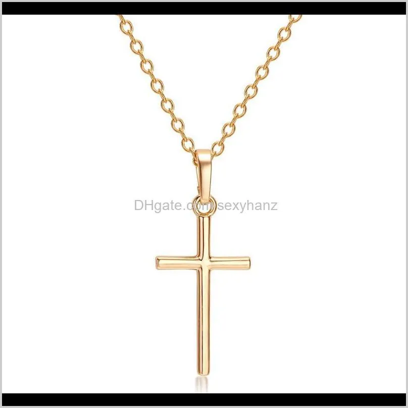 fashion stainless steel pendant necklace chain bijoux for women trend personality punk cross style lovers gift hip hop jewelry