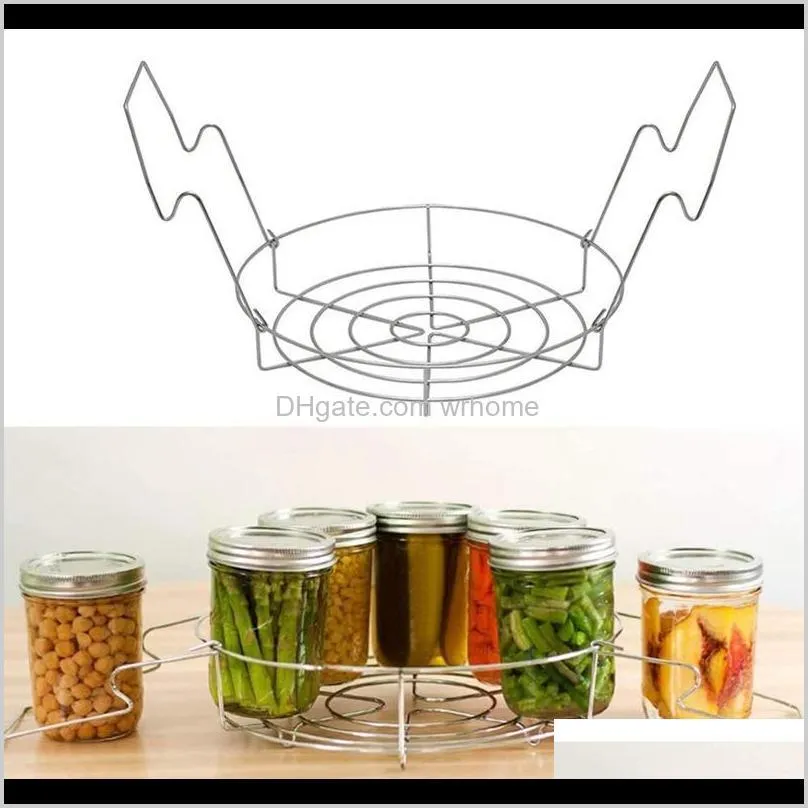 stainless steel steamer canning rack,heat resistant round cooking cooling jar rack with for kitchen pressure cooker bag clips
