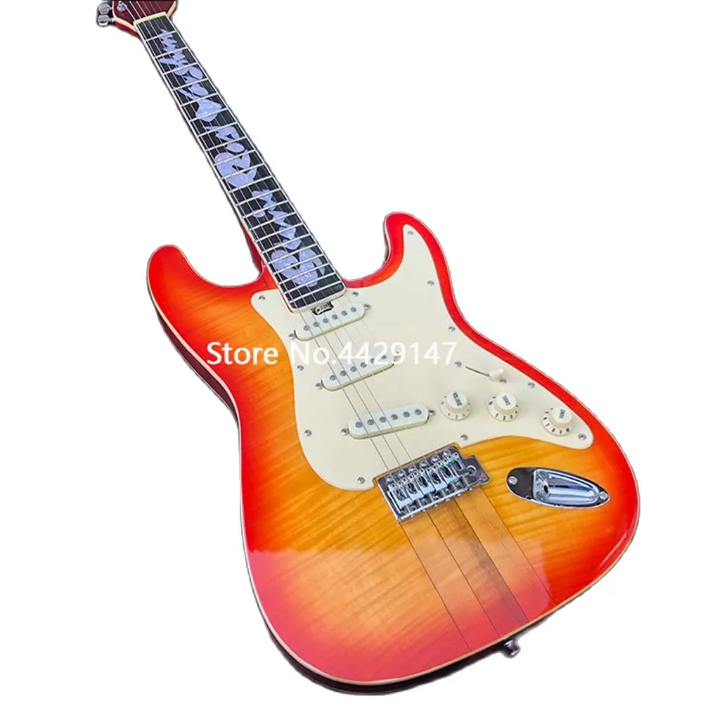 2021 Novo pescoço de alta qualidade através do corpo SRV Guitarra Elétrica, 1984 Stevie Ray Vaughan, Desempenho Profissional,