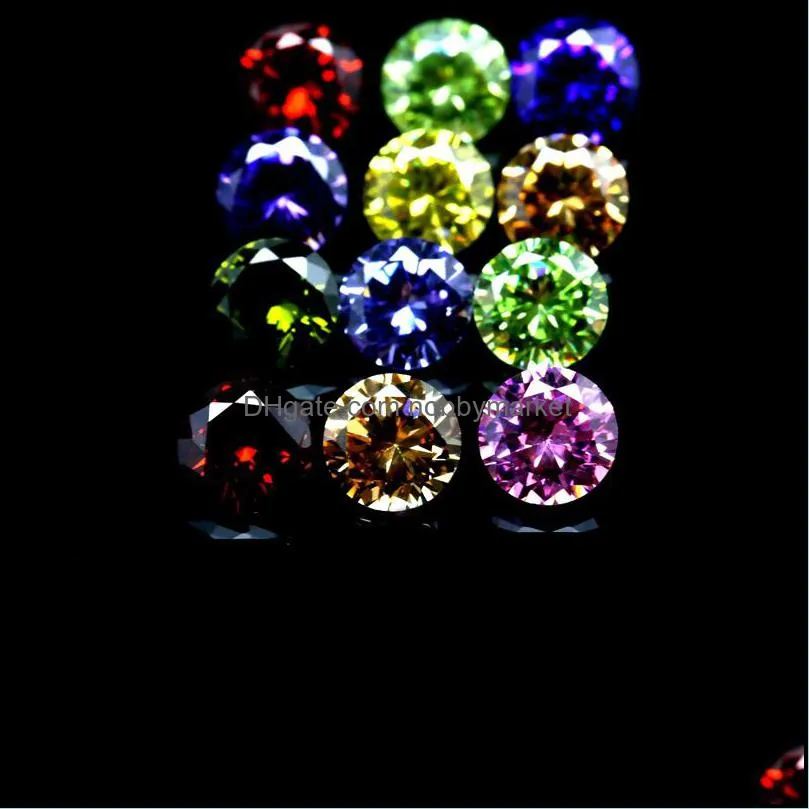 3A Small Size Garnet CZ Stone Price Loose Stone For Jewelry Making 0.8-1.5mm Round Good Cut Lab Created Cubic Zirconia 1000pcs/lot