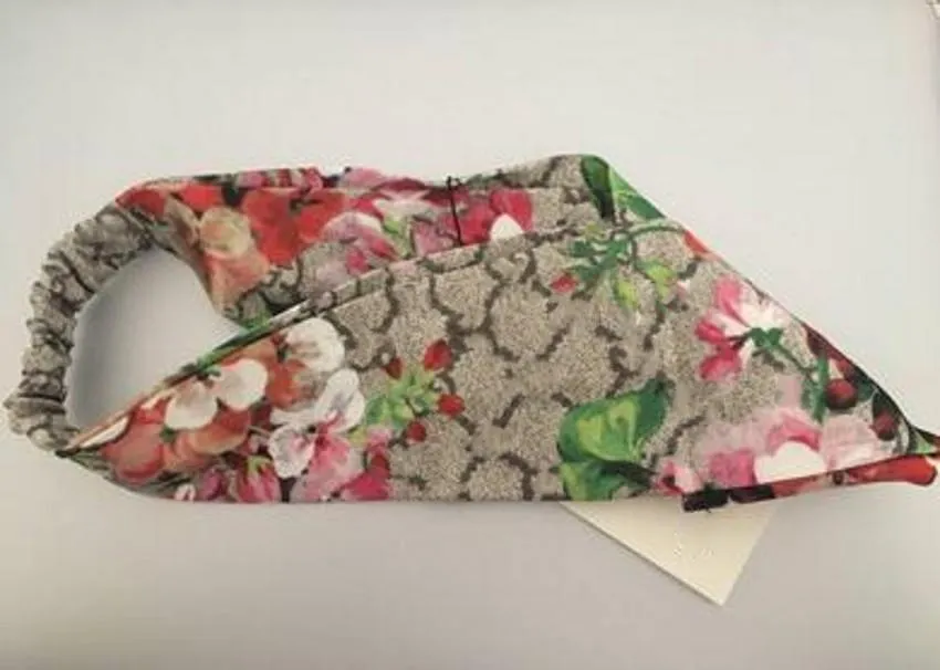 Elastiskt pannband för män och kvinnor 2021 brevpaljetter design Grön röd blomma Hårband Girl Retro Turban Headwraps