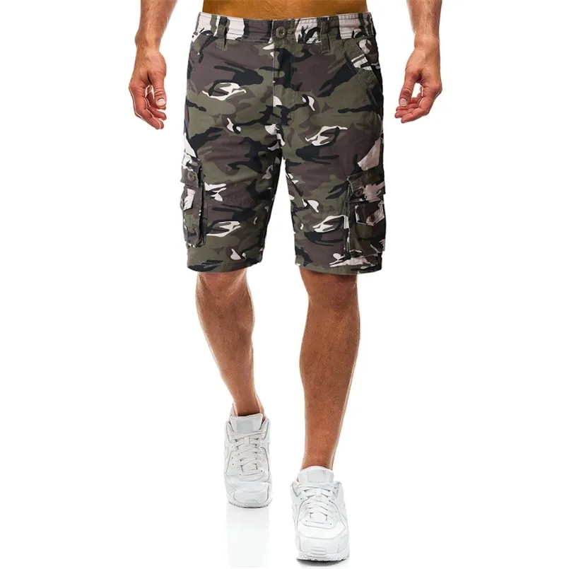 Летний мужской повседневный стиль камуфляж многокарманские брюки свободные комбинезоны 210716