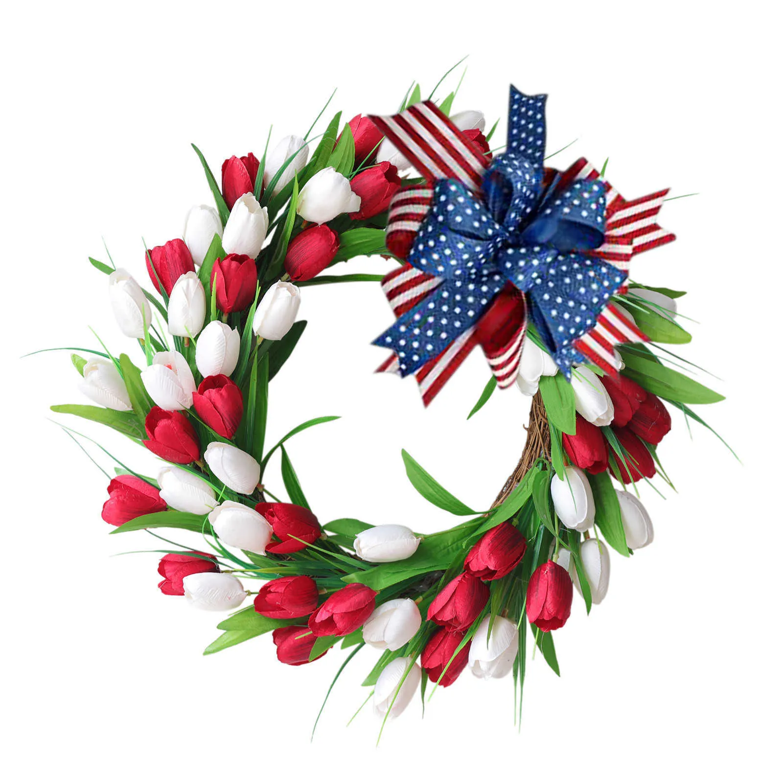 Ny sovrum blomma dekoration festliga bitar europeisk stil simulering garland rotting ring ornament simulering långa blad Q0812