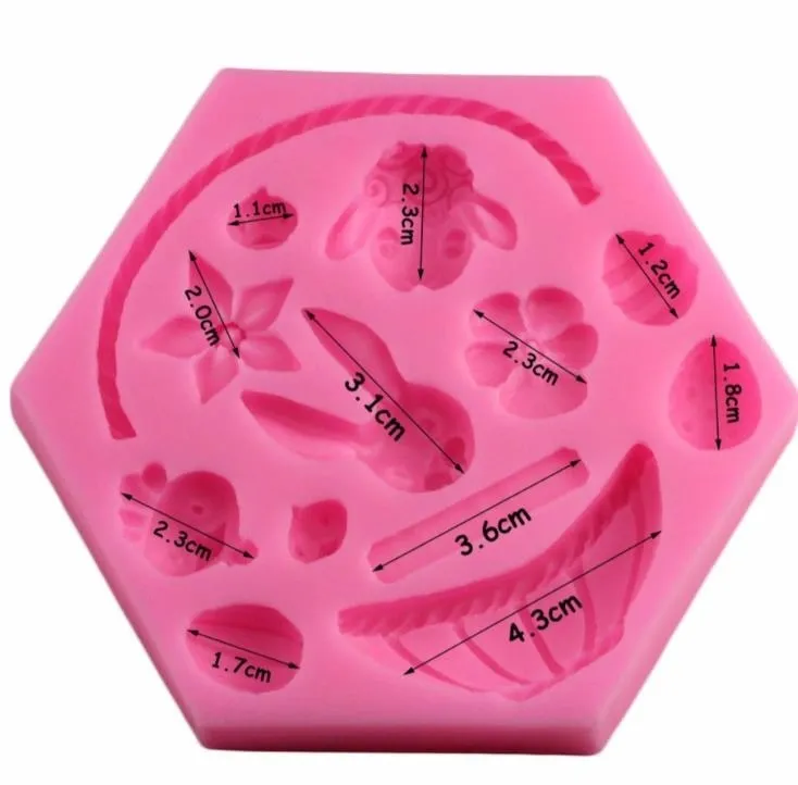3 Pezzi Stampi in Silicone Pasquali, Stampo per Cioccolato Pasquale, Stampo per Torta Coniglietto Pasquale, 3D Stampi per Coniglietto pasquale, per Cottura domestica, Torta, cioccolatini