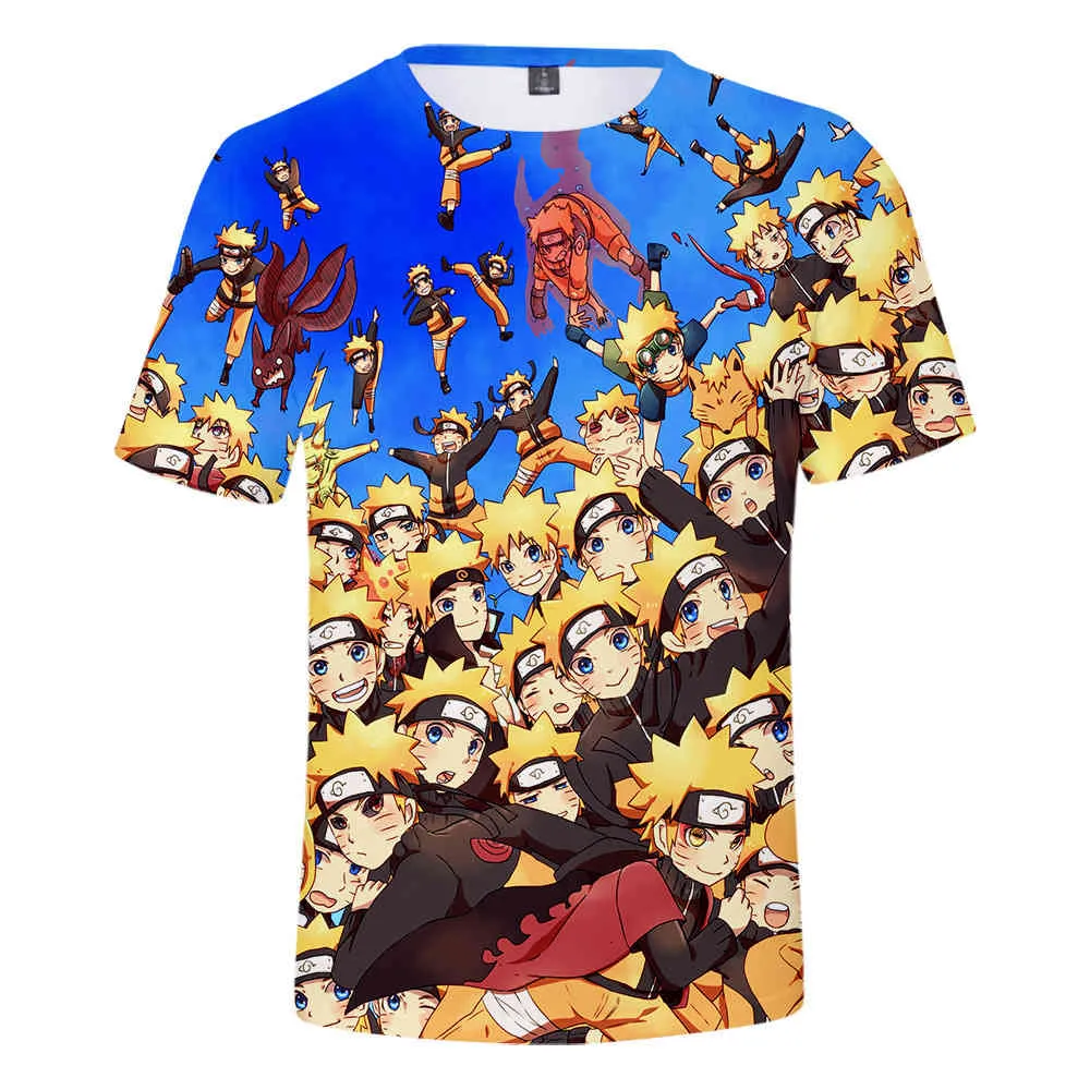 メンズTシャツ3D Tシャツ男性女性半袖プリントNARUTOコスチュームコスプレシャツサマーティーシャツ