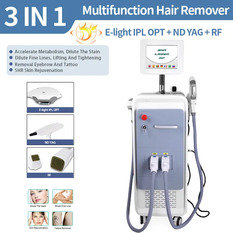 Professional Suslaser Q-Switched ND YAG LASER System for Tattoo Removal and OPT Skin Rejuvenation