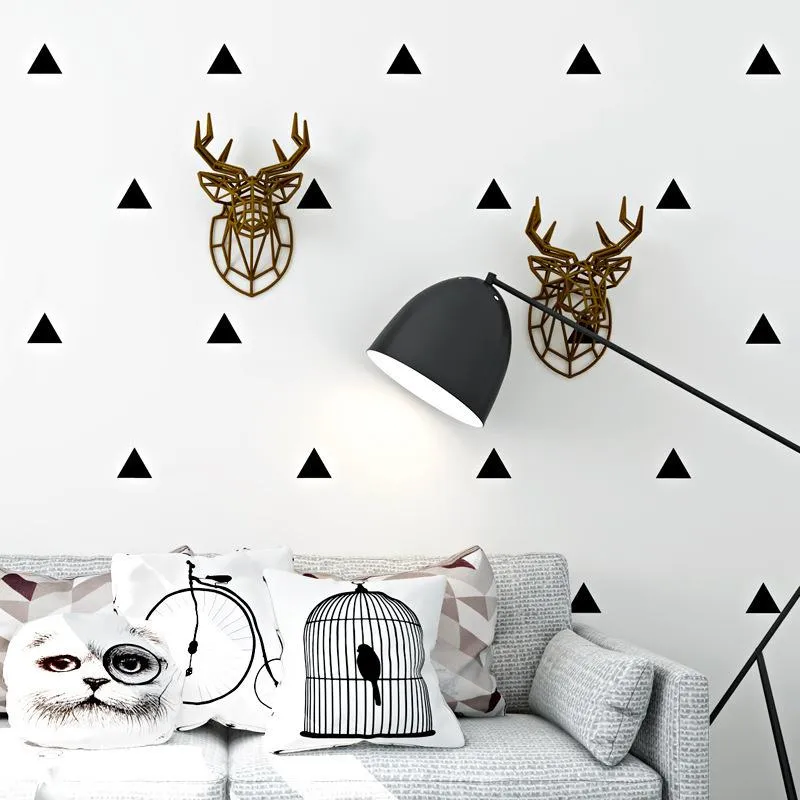 Fonds d'écran Nordic style wallpaper is sd moderne géométrie simple triangle noir et blanc salon salon chambre télévision fond de fond de fond