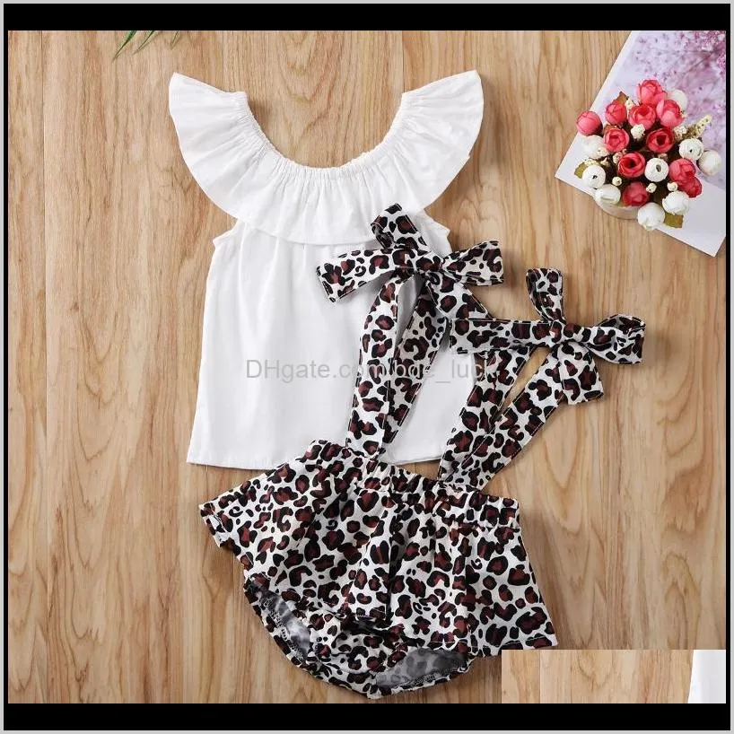 2Pcs Infant Baby Girl Summer Outfit Set Cute Ruffle Crop Top + Floral Suspender Shorts Romper
