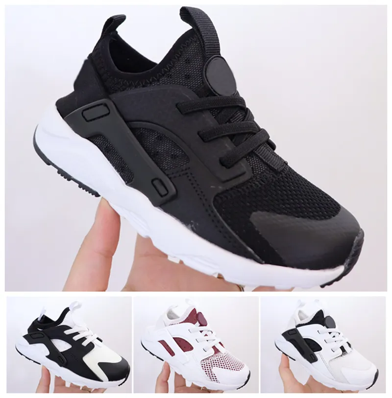 New Kids Huaraches 4 Running Shoes For Men Women, Baby Girl All White
