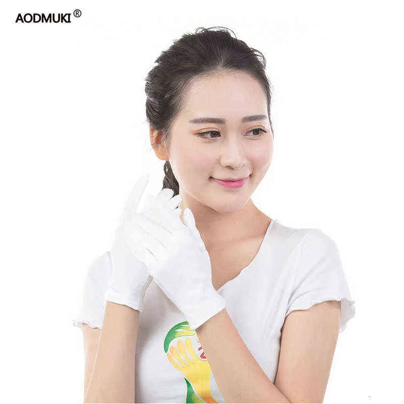 Reutilizável 12 pares de algodão de segurança luvas de segurança fina mão seca hidratante cosmético eczema moeda jóias inspeção