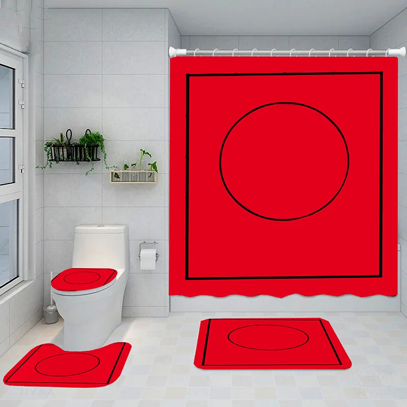 Djurtryckt vattentäta duschgardiner El Bath Non Slip Mats Designer Anti Peeping Bath Curtain234Q