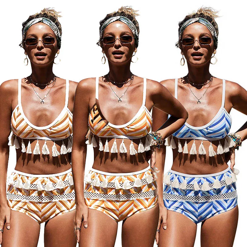 Sexy Bikini Mulher Swimwear Parte Piscina Party Swimsuit Backless Mulher Sling Printing Roupas Primavera Banho Roupa Verão Cool Wading Sports Resipiente confortável