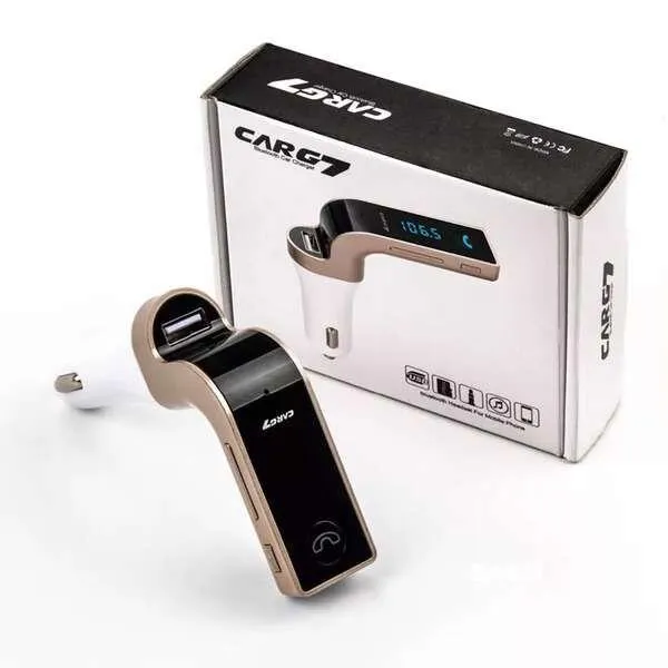 Caricabatterie per auto G7 Wireless Bluetooth MP3 Modulatore trasmettitore FM Kit caricabatterie 2.1A Supporto USB vivavoce per telefono cellulare con pacchetto di vendita al dettaglio