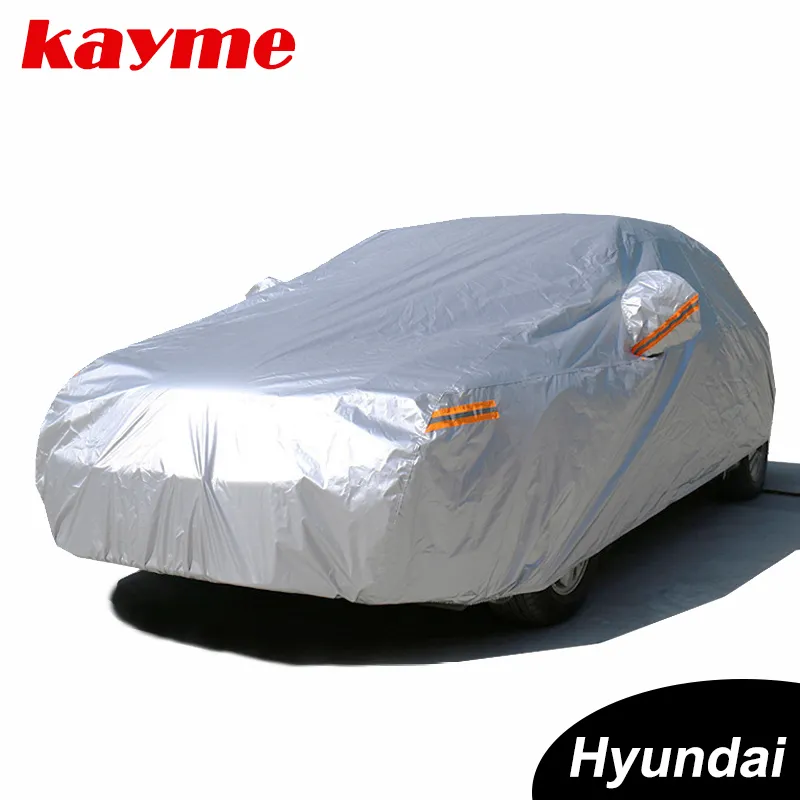 Kayme Impermeabile copertura auto completa polvere solare Protezione antipioggia per solaris ix35 i30 tucson Santa Fe accent creta i20 ix25