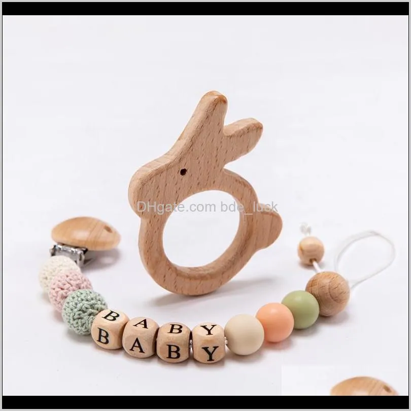 Chupetes # Feeding Baby, Kids MaternityNombre Personalizado Clip Para  Chupete Soporte De Cadena Para Chupete De Madera Chupete Lindo Juguete Para  La Dentición Del Bebé Chew D De 31,98 €